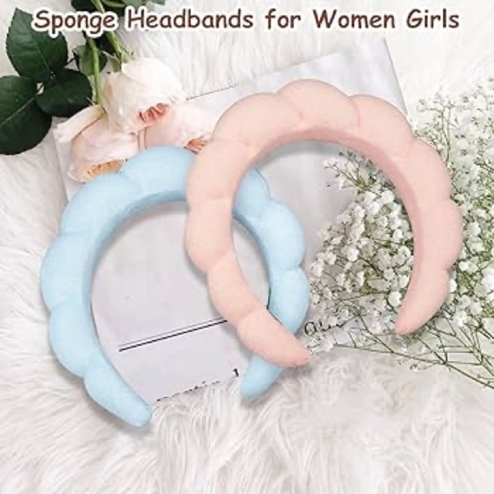Pastel Blue and Pink Headbands (2)